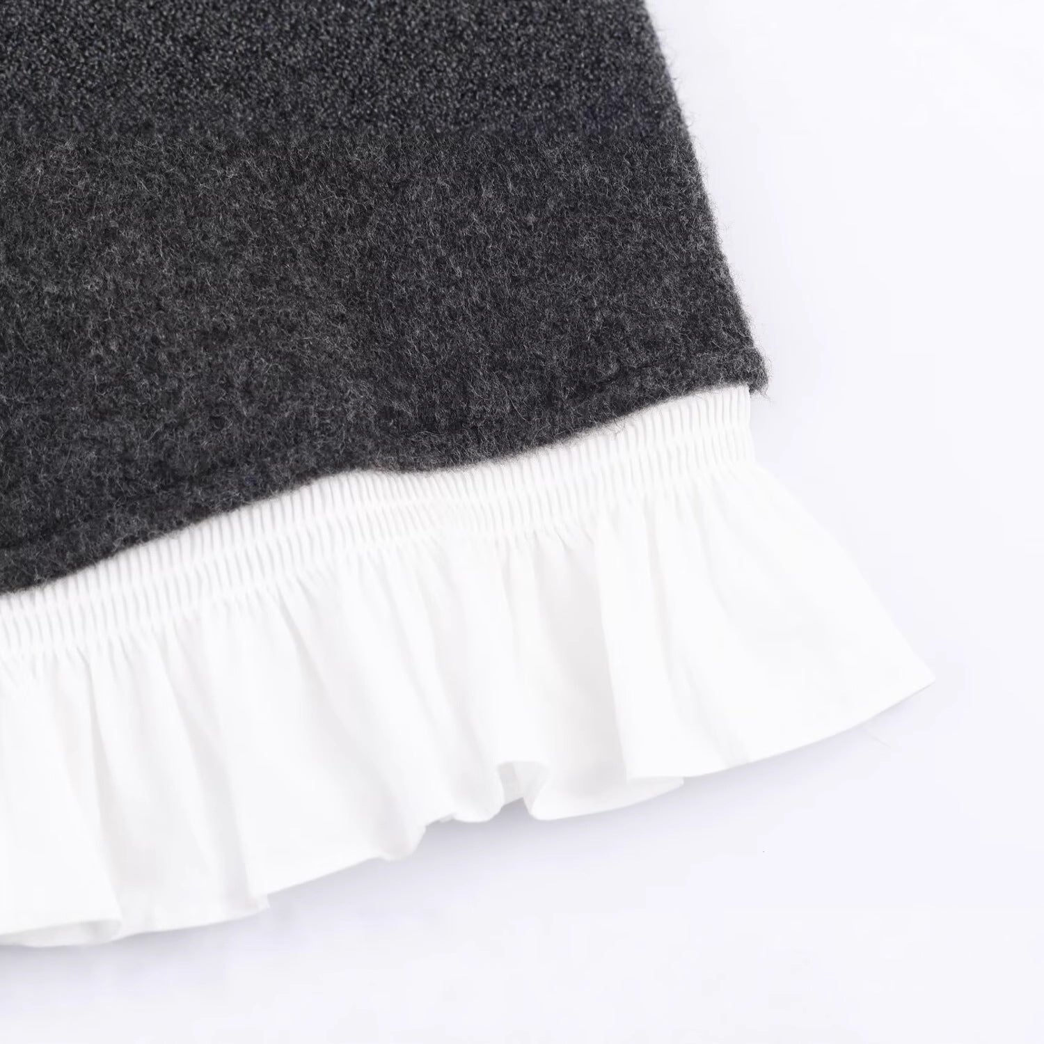 Color blocked patchwork long sleeved single breasted solid color knitted sweater for women